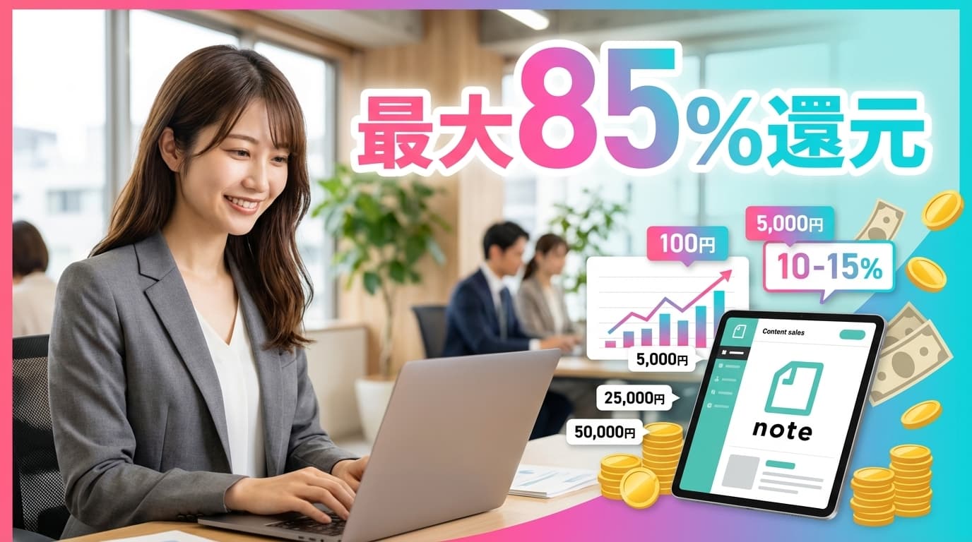 note報酬の仕組み - 最大85%還元
